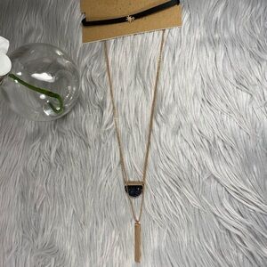 🆕 Black and Gold Three Necklace Set